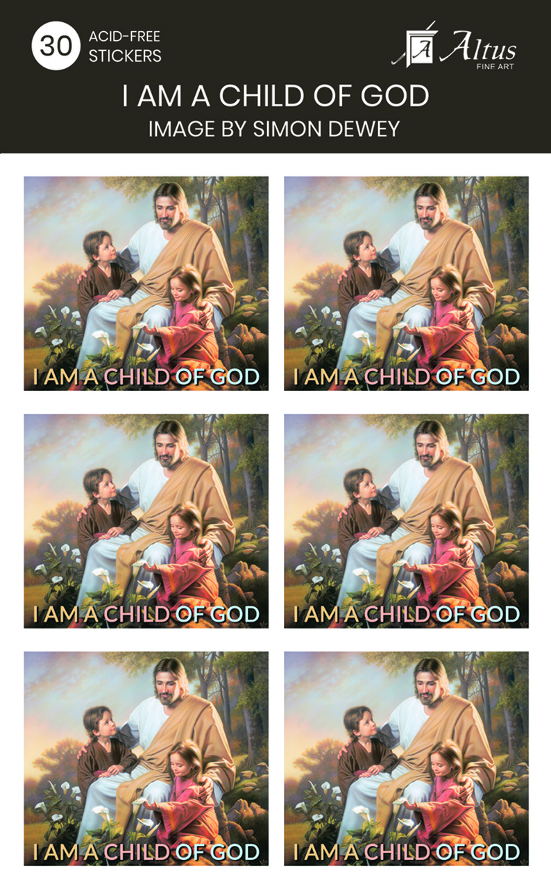 AF - Sticker - I am a Child of God sticker set pack of 30 by Simon Dewey<BR>XebJ[ û݂łv(30) by TCEf[Cy{݌Ɂz