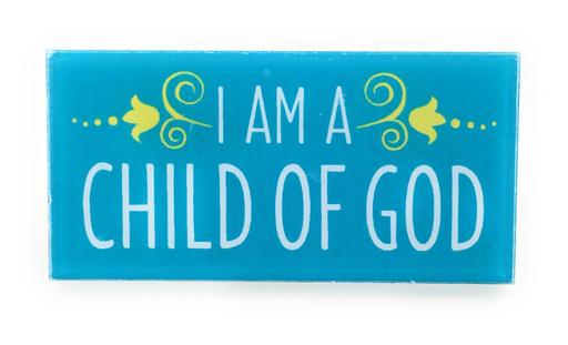 CF - Badge - I am a Child of God Blue<BR>Хå ߤΤǤ (֥롼)ܺ߸ˤ