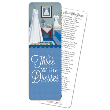 RM - Bookmark - My Three White Dresses Poem Bookmark <BR>킽3̔hX/y{݌ɏiz